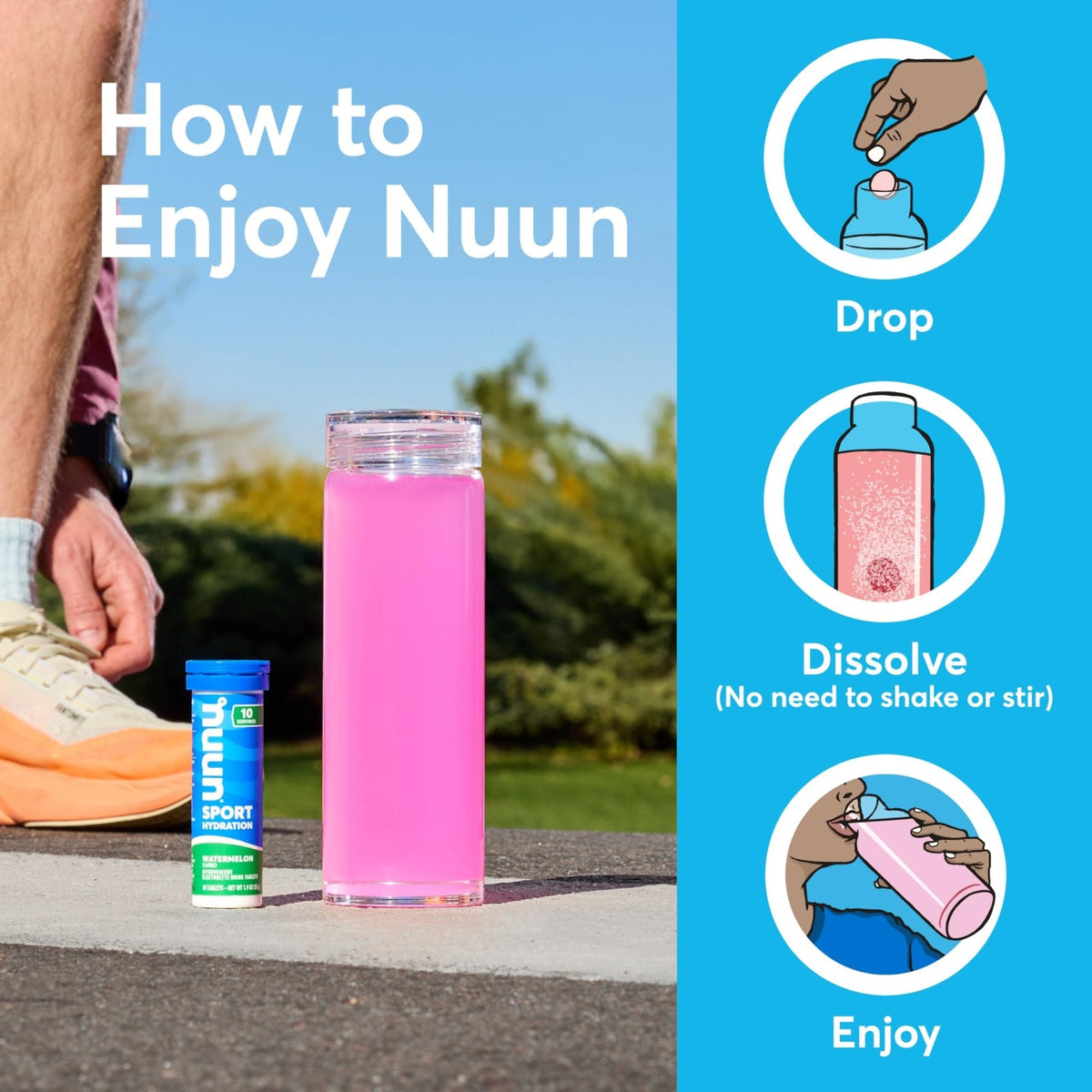 Nuun Sport Electrolyte Tablets with Magnesium, Calcium, Potassium, Chloride & Sodium, Gluten Free & Vegan, Mixed Flavor, 4 Pack (40 Servings Total) - Maple Wellness Supplements