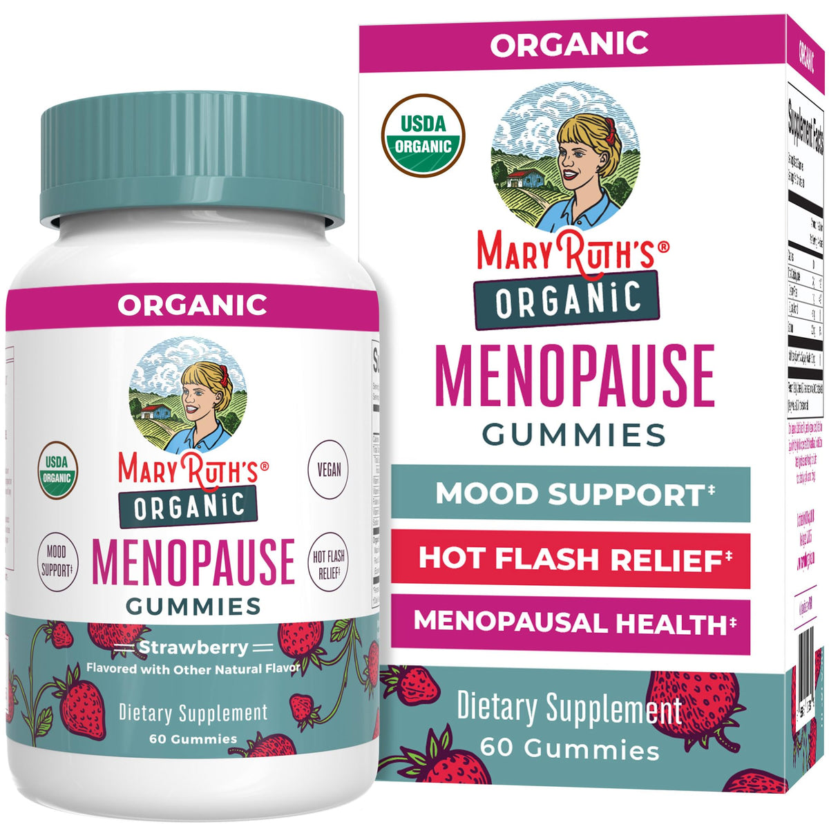 Organic Menopause Gummies by MaryRuth's | Menopause Supplements for Women | Mood Support | Hot Flash Relief | Maca Root | Black Cohosh | USDA Organic | Non-GMO | Vegan | 30 Servings - Maple Wellness Supplements