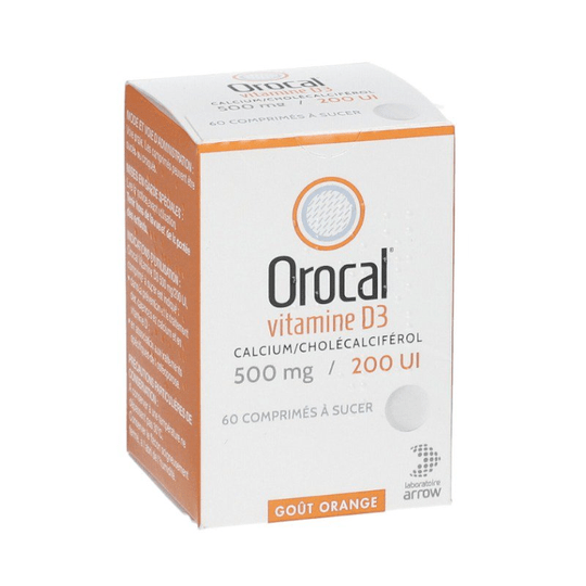 Buy ​Orocal vitamin D3 500mg/200UI tablets - ARROW - Vitaza UK Supplements UK