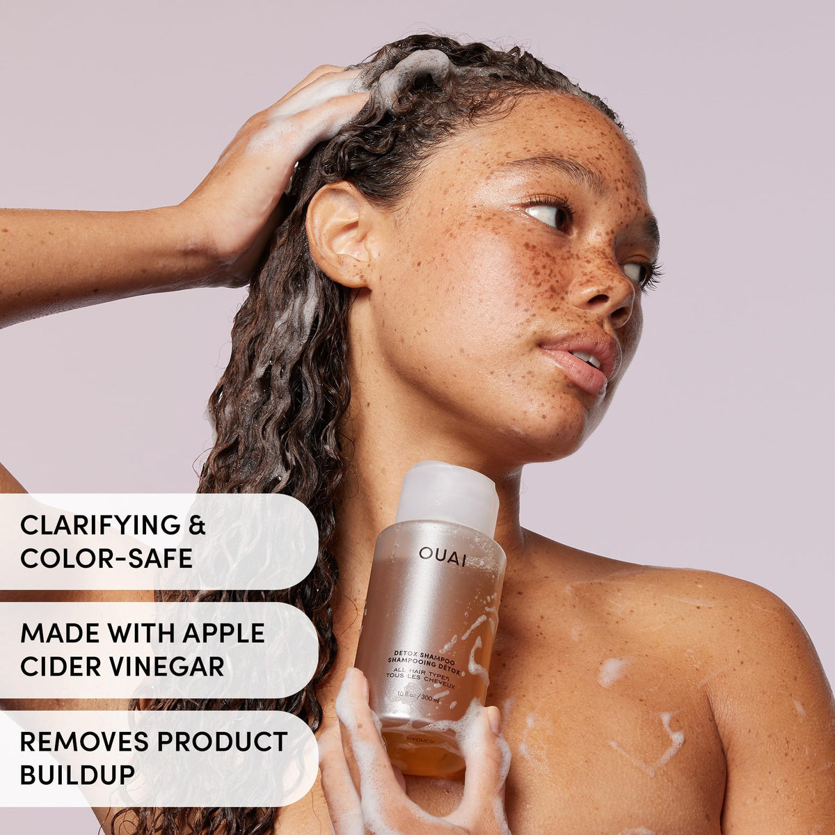 OUAI Detox Shampoo & Fine Hair Conditioner Bundle - Clarifying Shampoo for Build Up, Dirt, Oil, Product and Hard Water & Volumizing Conditioner for Fine Hair (2 Count) - Maple Wellness Supplements