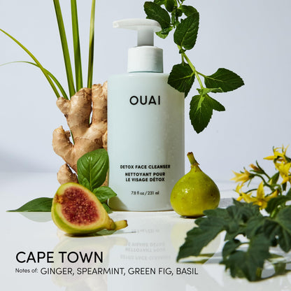 OUAI Detox Shower Routine Bundle - Gentle Detox Face Cleanser (7.8 Oz) and Clarifying Shampoo with Apple Cider Vinegar (10 Oz) - Removes Dirt, Oil, Product, Makeup, and Sunscreen - 2-Piece Bundle - Maple Wellness Supplements