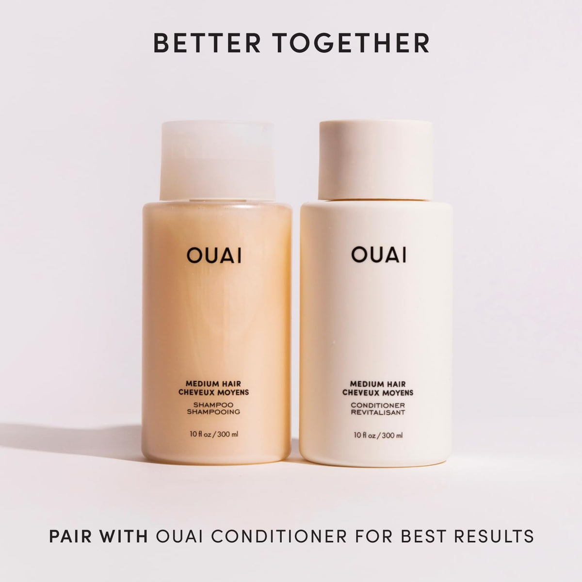OUAI Medium Shampoo Refill - Hydrating Shampoo with Coconut Oil, Babassu, Kumquat Extract and Keratin - Strengthens, Nourishes and Adds Shine - Paraben, Phthalate and Sulfate Free Hair Care (32 Fl Oz) - Maple Wellness Supplements