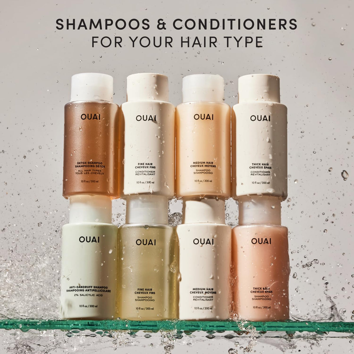 OUAI Medium Shampoo Refill - Hydrating Shampoo with Coconut Oil, Babassu, Kumquat Extract and Keratin - Strengthens, Nourishes and Adds Shine - Paraben, Phthalate and Sulfate Free Hair Care (32 Fl Oz) - Maple Wellness Supplements