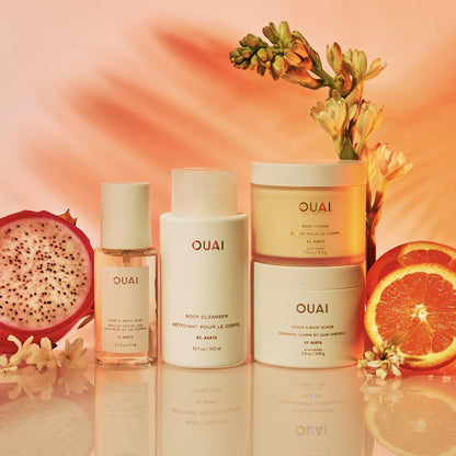 OUAI St. Barts Hair and Body Mist - Tropical-Scented Hair Perfume and Body Spray - Notes of Dragonfruit, Orange Blossom, Tuberose & Musk (3.3 Fl Oz) - Maple Wellness Supplements