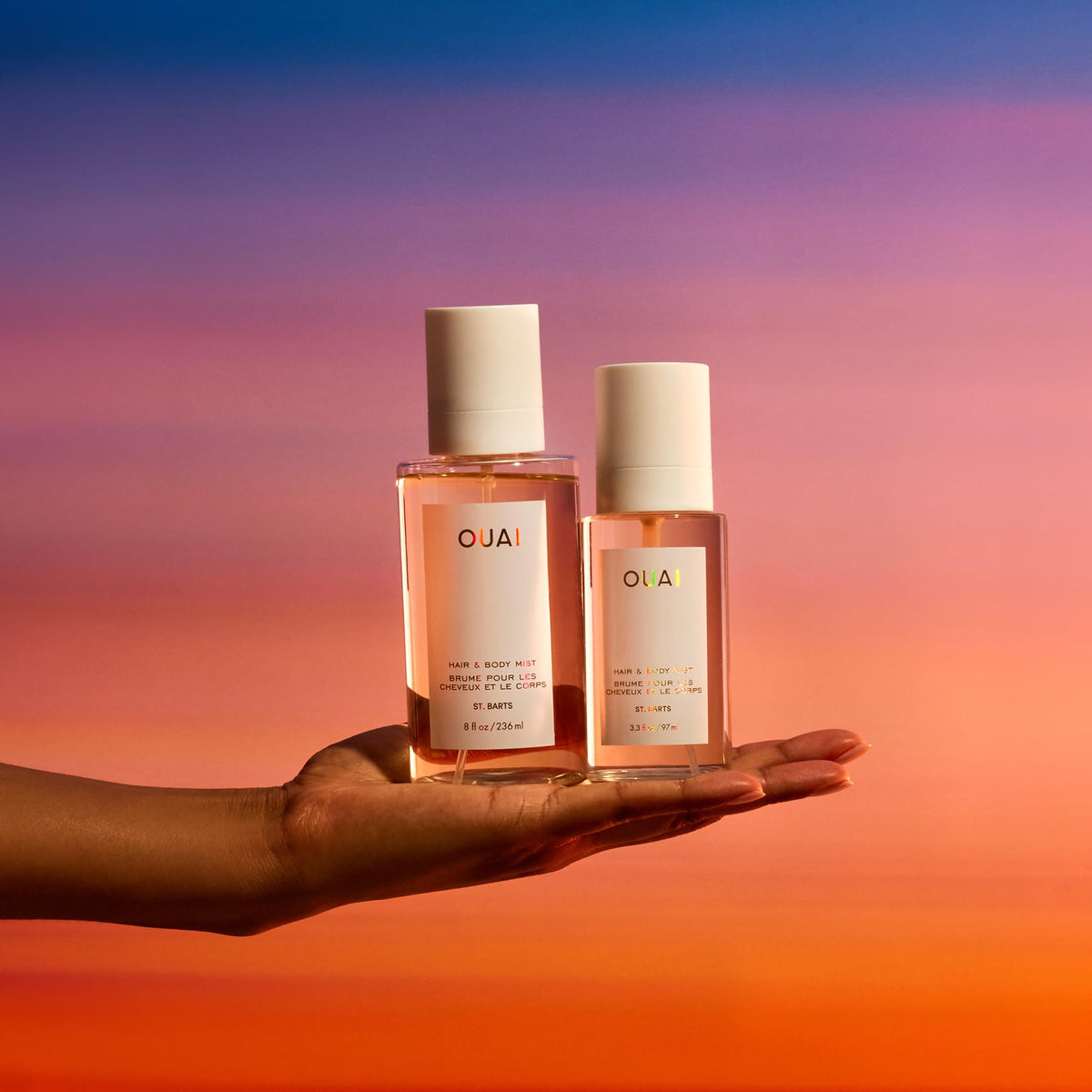 OUAI St. Barts Hair and Body Mist - Tropical-Scented Hair Perfume and Body Spray - Notes of Dragonfruit, Orange Blossom, Tuberose & Musk (8 Fl Oz) - Maple Wellness Supplements