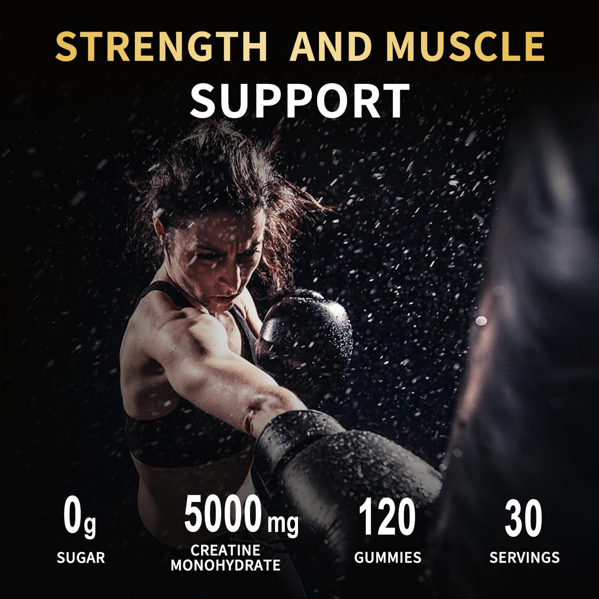 OUYIYUA Creatine Monohydrate Gummies 5000mg for Men & Women - Sugar Free Pre-Workout Supplement, Chewables for Muscle Strength, Muscle Builder - Maple Wellness Supplements