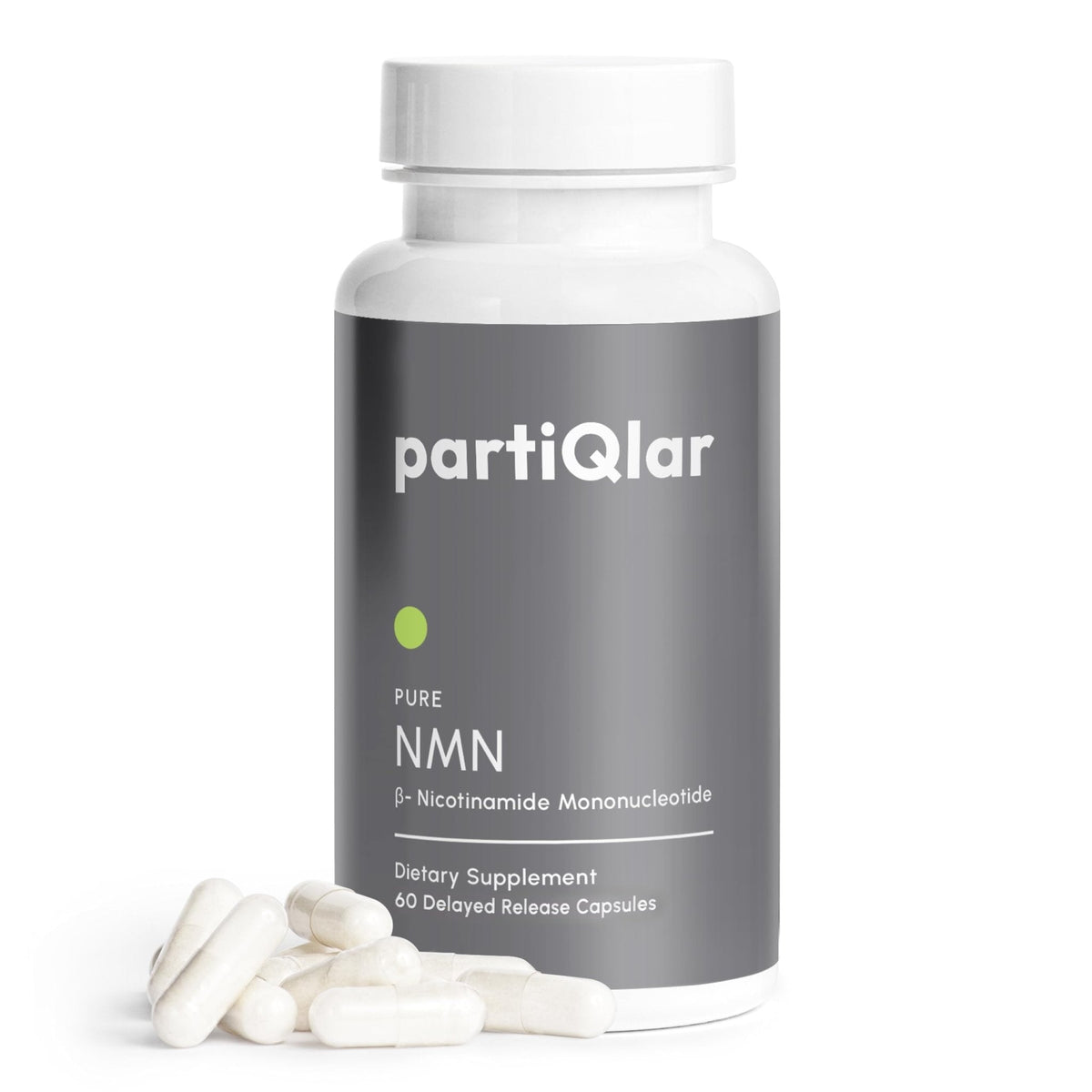 partiQlar NMN Supplement 500mg - High Purity Nicotinamide Mononucleotide - NAD+ Booster for Anti-Aging, Cellular Energy & Longevity - 60 Veggie Capsules - Maple Wellness Supplements