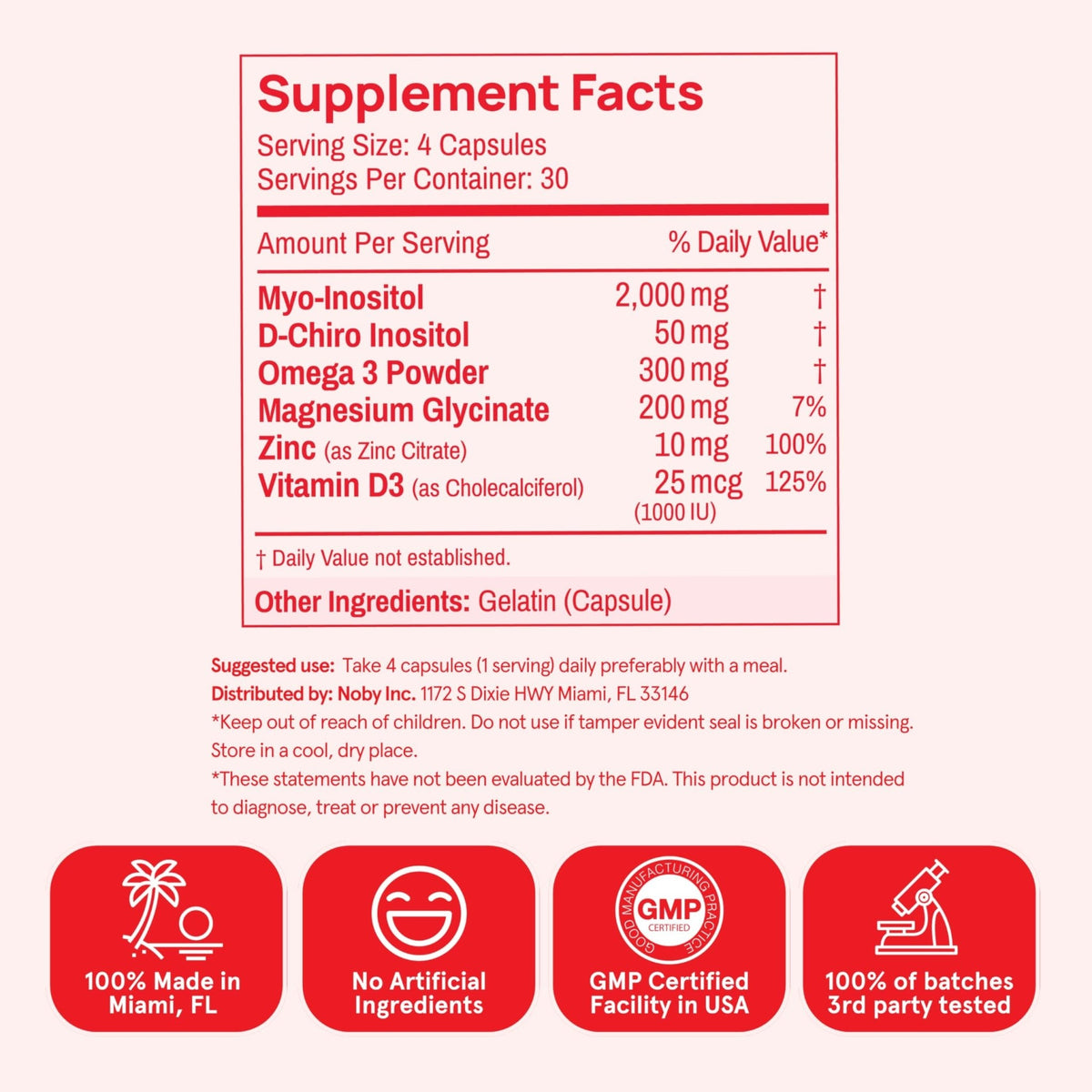 Peach Perfect Inositol Multivitamin – Myo-Inositol & D-Chiro 40:1 Blend, Omega-3, Vitamin D3, Magnesium, Zinc – Supports Women’s Health, Mood, Energy, Supplement – 30 SVG - Maple Wellness Supplements