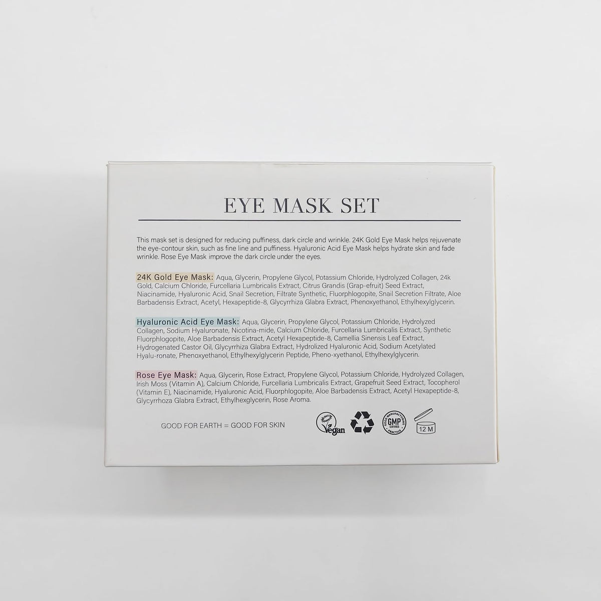 PEAUAMIE Under Eye Patches Gold and Hyaluronic Acid for puffy eyes,Rose Eye Masks - Maple Wellness Supplements