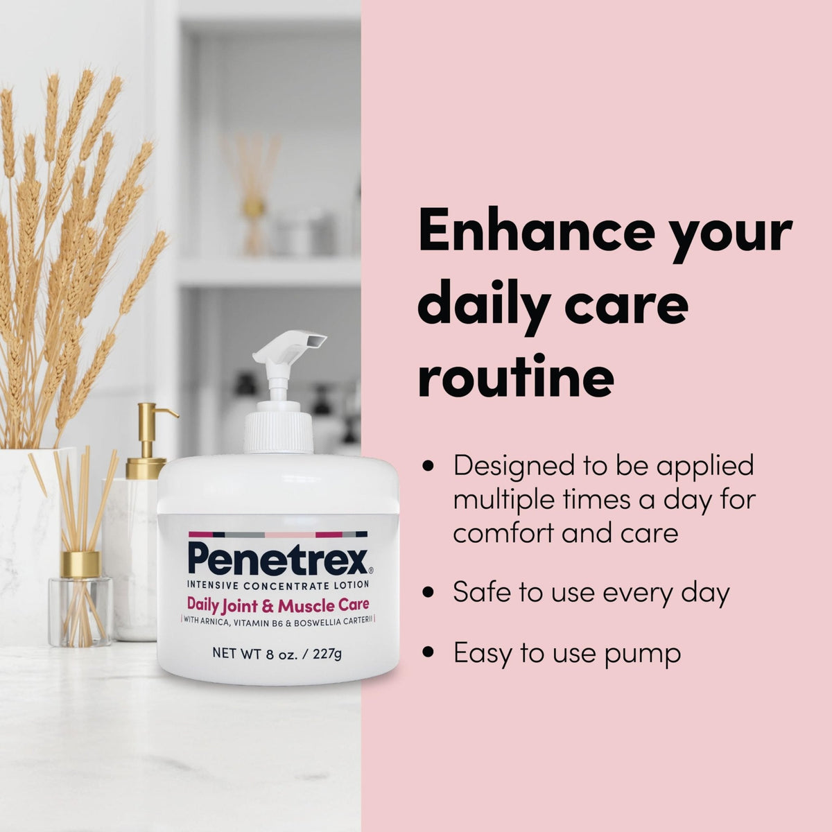 Penetrex Joint & Muscle Care Lotion – Soothing Botanical Formula with Arnica, Vitamin B6 & MSM – Lightweight Easy to Apply Lotion - Fresh Disappearing Scent - for Everyday Movement Support - Maple Wellness Supplements