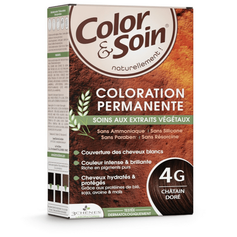 Buy ​Permanent hair dye 4G golden chestnut Color&Soin LES 3 CHENES - Vitaza UK Supplements UK