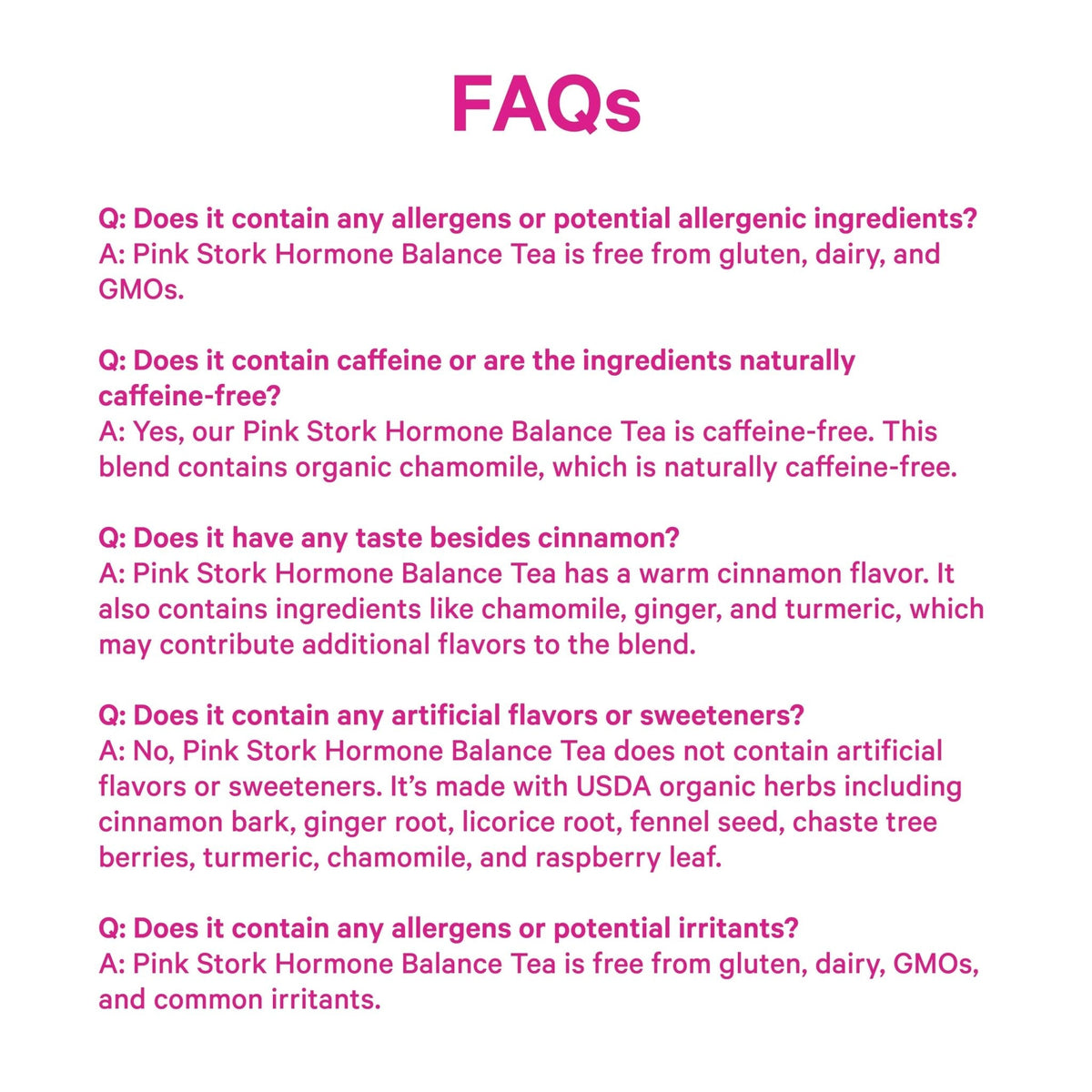 Pink Stork Hormone Balance Tea for Women – Red Raspberry Leaf & Chasteberry (Vitex) – Organic Herbal Tea for PMS, Menstrual Cycle & Perimenopause Support – Caffeine-Free Cinnamon Blend – 30 Cups - Maple Wellness Supplements