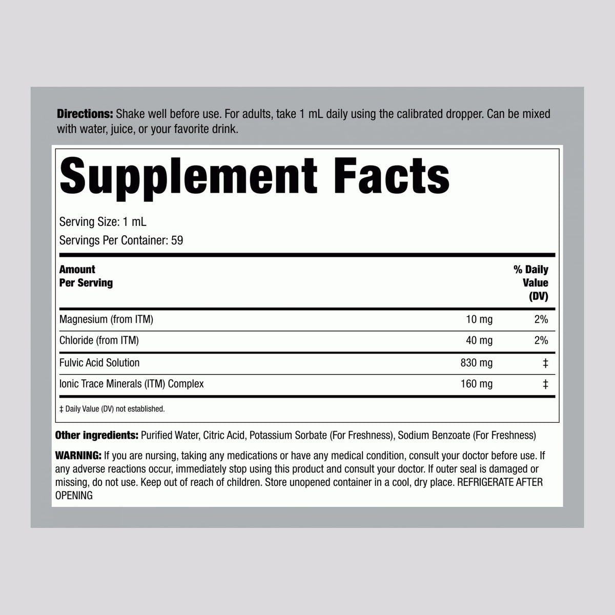Piping Rock Liquid Fulvic Acid Drops | 2 fl oz | with Trace Minerals | Ionic Supplement | Vegetarian, Non-GMO & Gluten Free - Maple Wellness Supplements