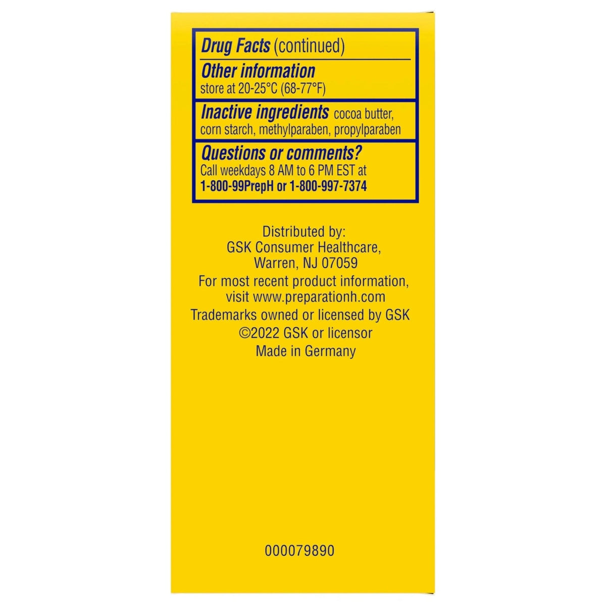 Preparation H Hemorrhoid Suppositories For Itching And Discomfort Relief - 12 Count (Pack of 1) - Maple Wellness Supplements
