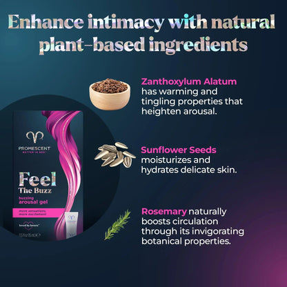 Promescent Desensitizing Delay Spray for Men, Last Longer in Bed + Women's Buzzing Gel for Intense Sensations Bundle - Maple Wellness Supplements