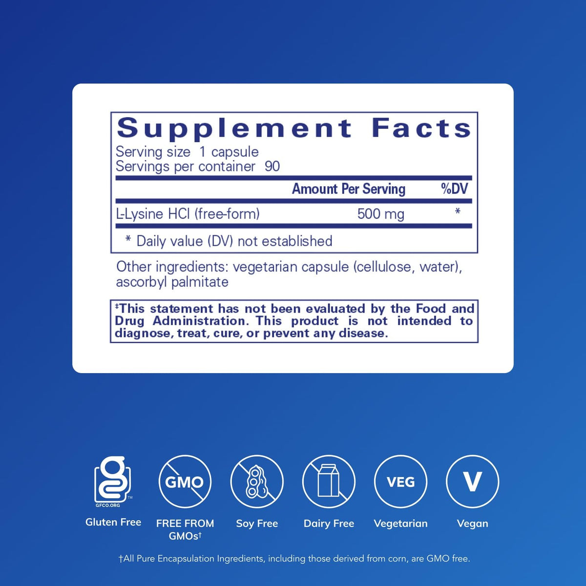 Pure Encapsulations L-Lysine - Essential Amino Acid Supplement for Immune Support & Gum, Lip Health* - with L-Lysine HCl - 90 Capsules - Maple Wellness Supplements