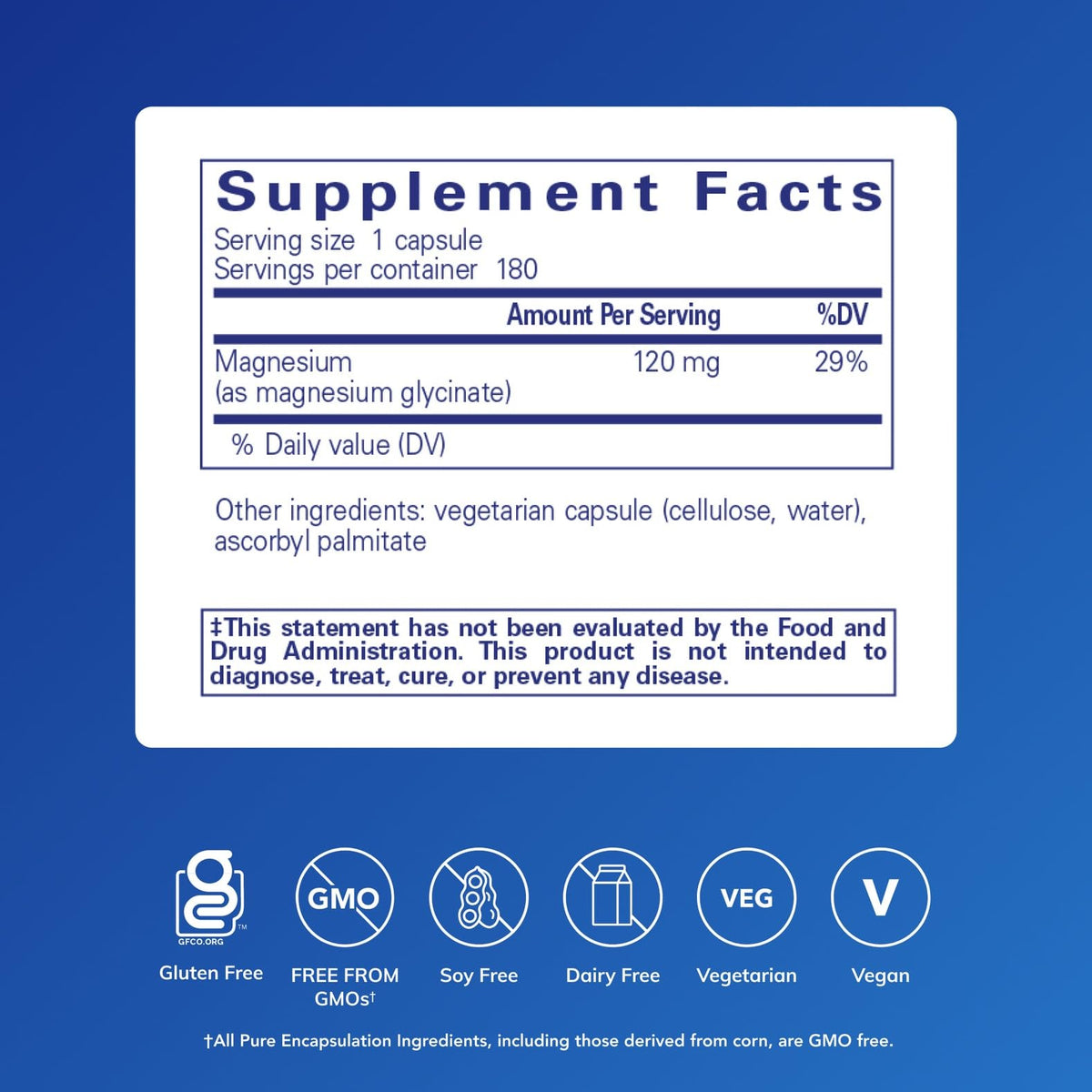 Pure Encapsulations Magnesium (Glycinate) - Supplement to Support Stress Relief, Sleep, Heart Health, Nerves, Muscles, and Metabolism* - with Magnesium Glycinate - 180 Capsules - Maple Wellness Supplements
