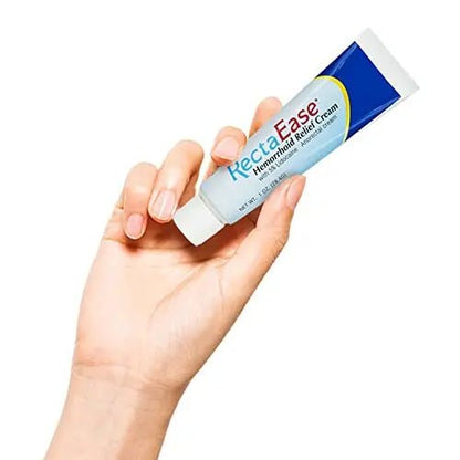 RectaEase (2 Pack) 5% Lidocaine Hemorrhoid Relief Cream 1 oz Tube, Anorectal Cream, Rapid Numbing Relief, Hemorrhoid Treatment from Itch and Burn - Maple Wellness Supplements