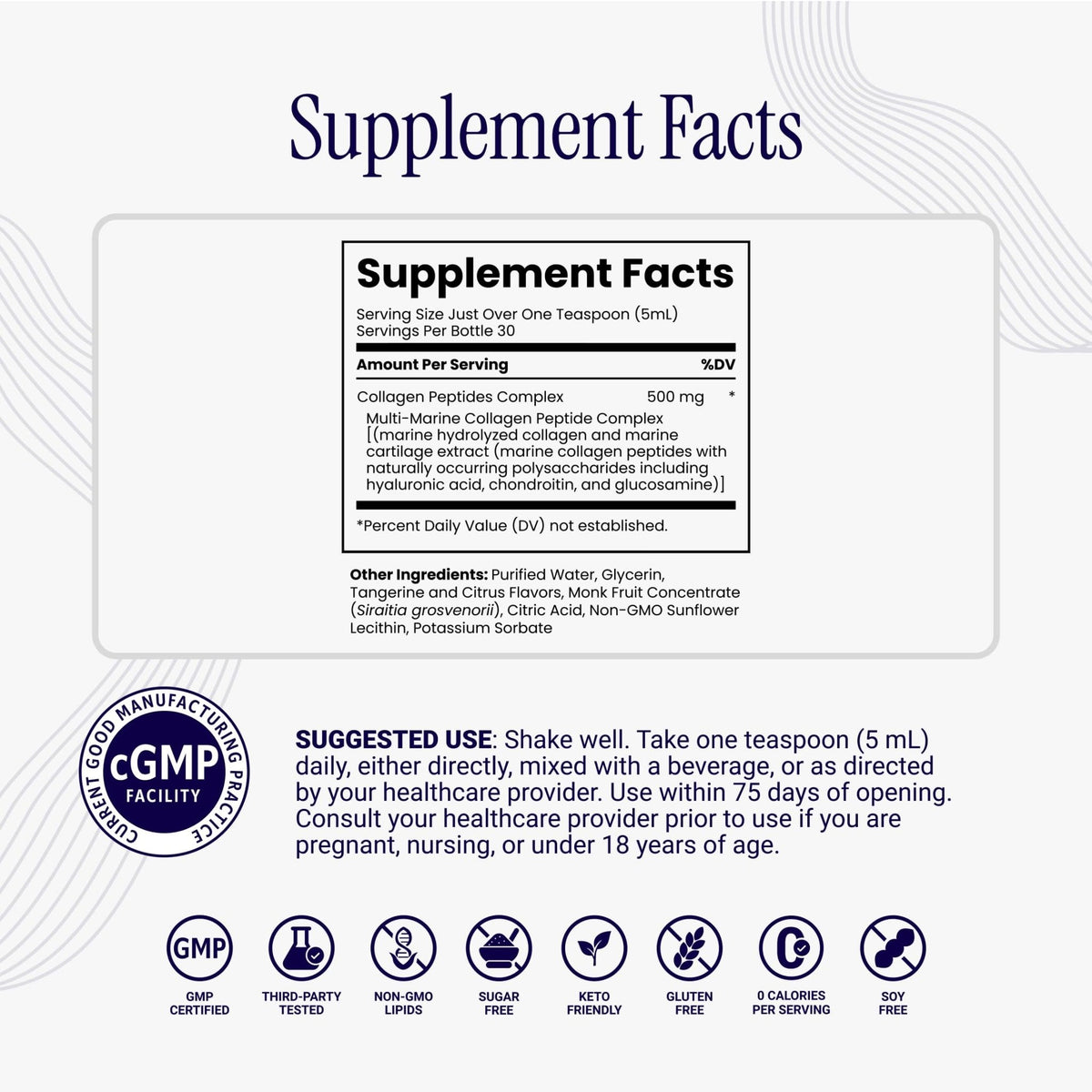 Rho Nutrition Liposomal Collagen Peptides - High-Absorption Liquid Collagen Supplement - Supports Skin Elasticity, Joint Health - Maple Wellness Supplements