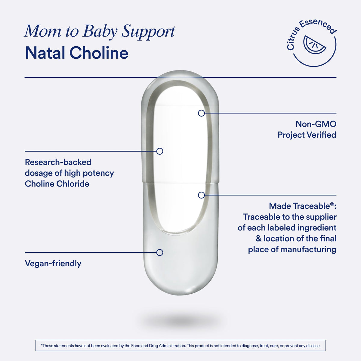 Ritual Natal Choline Supplement - 550mg - to Support Baby’s Cognitive Function When Taken During Pregnancy and Postpartum Choline Content in Breastmilk - Maple Wellness Supplements