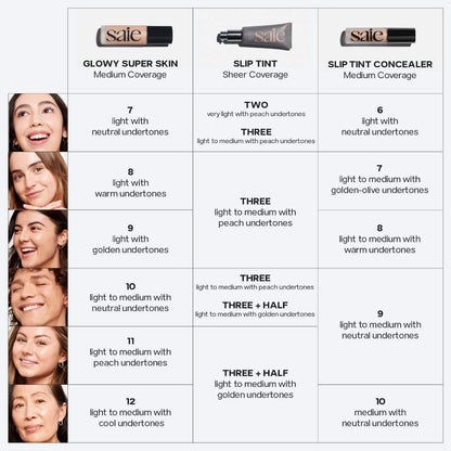 Saie Glowy Super Skin Tint Liquid Foundation - Weightless + Dewy Foundation with Lightweight Medium Coverage - Hydrating Face Makeup + Skin Care Serum Hybrid with Hyaluronic Acid - Shade 11 (1.01 oz) - Maple Wellness Supplements