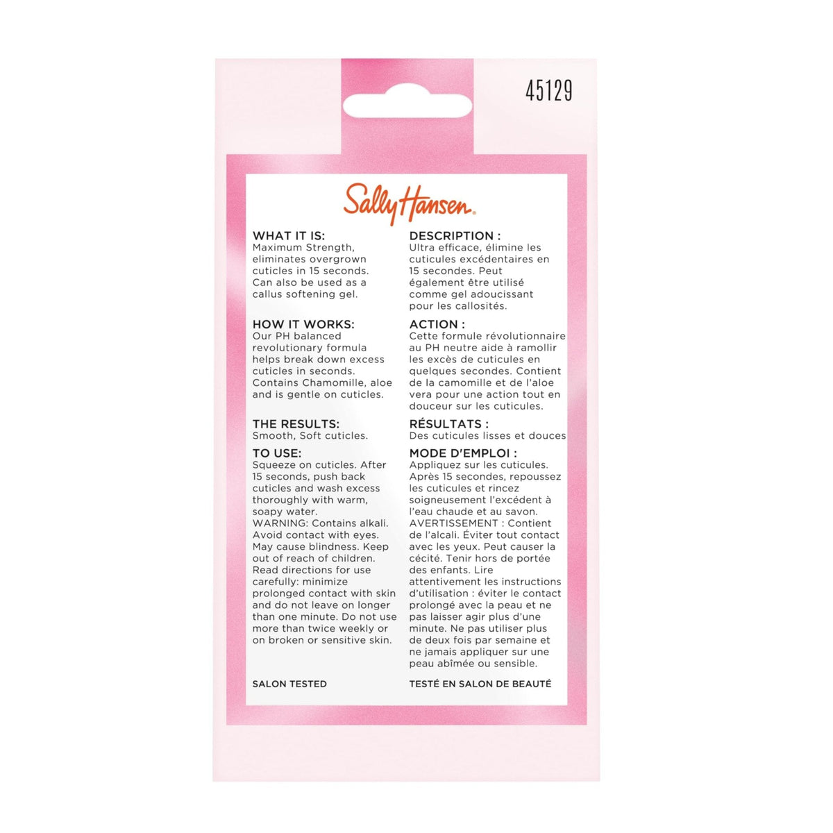 Sally Hansen Instant Cuticle Remover™, Nail Treatment, Fast Drying, Contains Aloe and Chamomile - Maple Wellness Supplements
