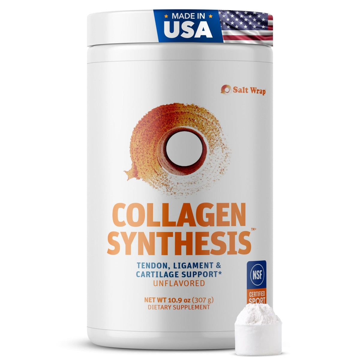 SaltWrap Collagen Synthesis - Collagen Peptides for Joints with Fortigel, Tendoforte, Best Collagen Powder for Tendons, Ligaments, and Cartilage Recovery and Repair, NSF Certified for Sport - Maple Wellness Supplements