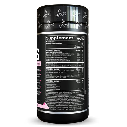 SASCHA FITNESS®️Gut and Digestive Health Support Pills | Prebiotics, Probiotics & Enzyme Blend |Berberine HCI,Gluco Vantage®|Helps with Bloating,Fat Loss, - Maple Wellness Supplements