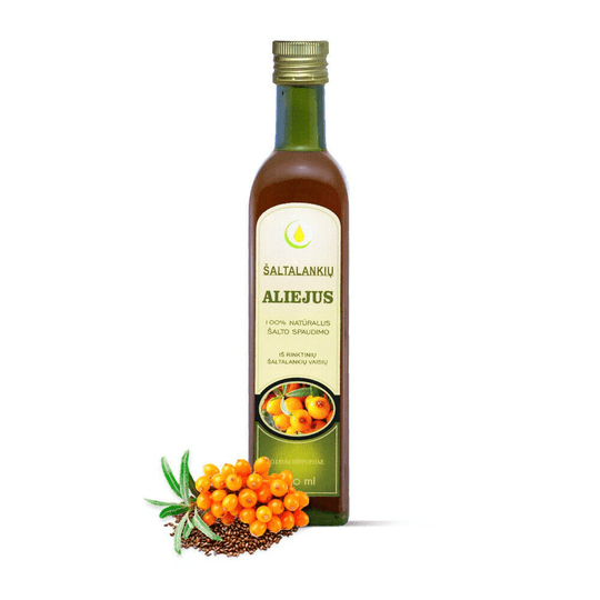 Buy ​Sea Buckthorn Oil 180 mg Carotinoide Organic Natural 100 % Cold Pressed, 500 ml - Vitaza UK Supplements UK