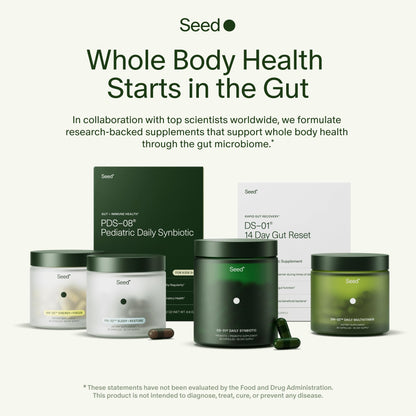 Seed AM-02 Energy + Focus - Daily Nootropic Supplement for Women & Men - Fast-Acting & Sustained Energy for Up to 6 Hours - Caffeine-Free Vegan & Shelf-Stable - 30 Capsules (30-Day Supply) - Maple Wellness Supplements
