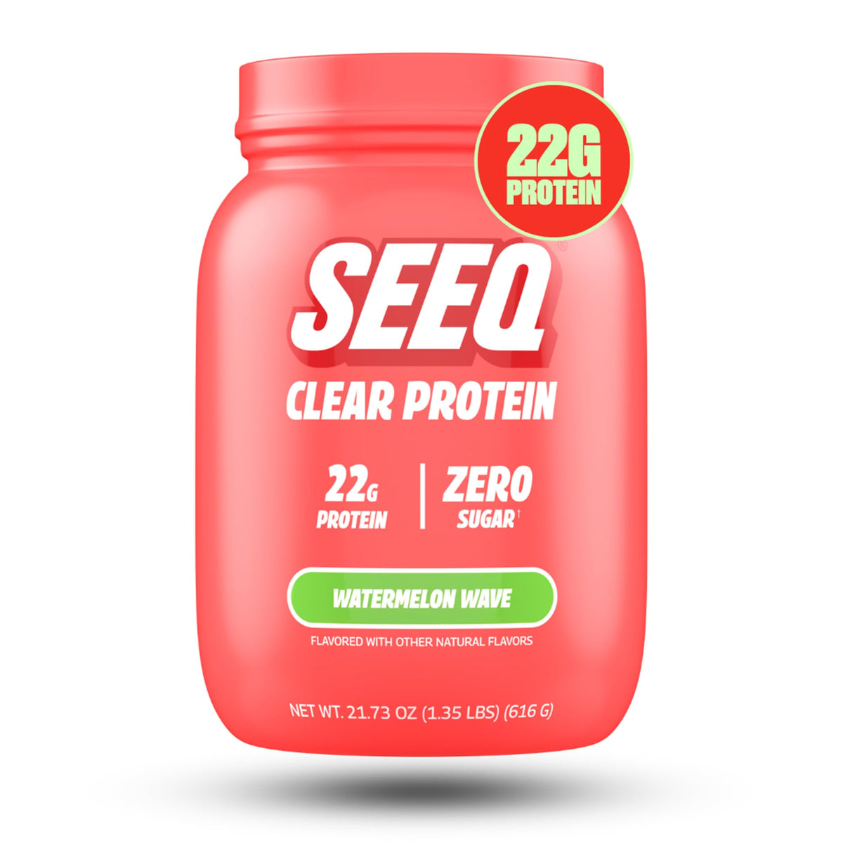 SEEQ Clear Protein Powder - Watermelon Wave - 22 Servings - 22g Clear Whey Protein Isolate - Zero Sugar - 0g Lactose - Allergen Friendly - GLP1 Support - Bone Health - Maple Wellness Supplements