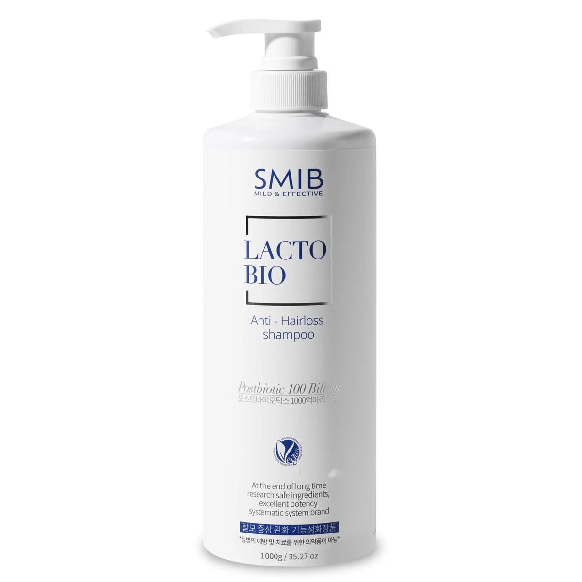 SMIB Lactobio Shampoo – With 100 Billion Postbiotics – For Fuller-Looking Hair and Scalp Care – Korean-Inspired Formula (35.27 oz) - Maple Wellness Supplements
