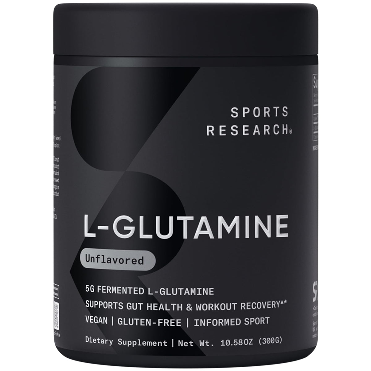Sports Research L-Glutamine - Workout Recovery, Immune Health & Gut Health Support - 5 G Per Serving - 10.58 Oz - Maple Wellness Supplements