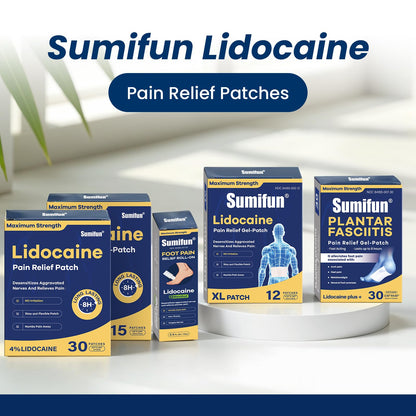 Sumifun Foot Pain Relief Lidocaine Roll-On - Maximum Strength OTC for Plantar Fasciitis & Heel Pain - Fast-Drying, Non-Greasy Formula, 2.5 Fl Oz - Maple Wellness Supplements