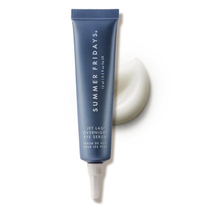 Summer Fridays Jet Lag Overnight Eye Serum - Nourishing Undereye Treatment for Dark Circles - Helps to Hydrate, Smooth, Firm & Depuff - Enriched with Glycerin to Lock in Moisture (0.5 Fl Oz) - Maple Wellness Supplements