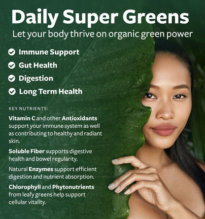 Super Greens & Vitamin C (1-Month Supply) Greens & C Synergy Bundle of Organic Super Greens Powder - Complete Superfood (60 Capsules) & & Vitamin C Immune Support (60 Vegetarian Caps)(Non-GMO) - Maple Wellness Supplements
