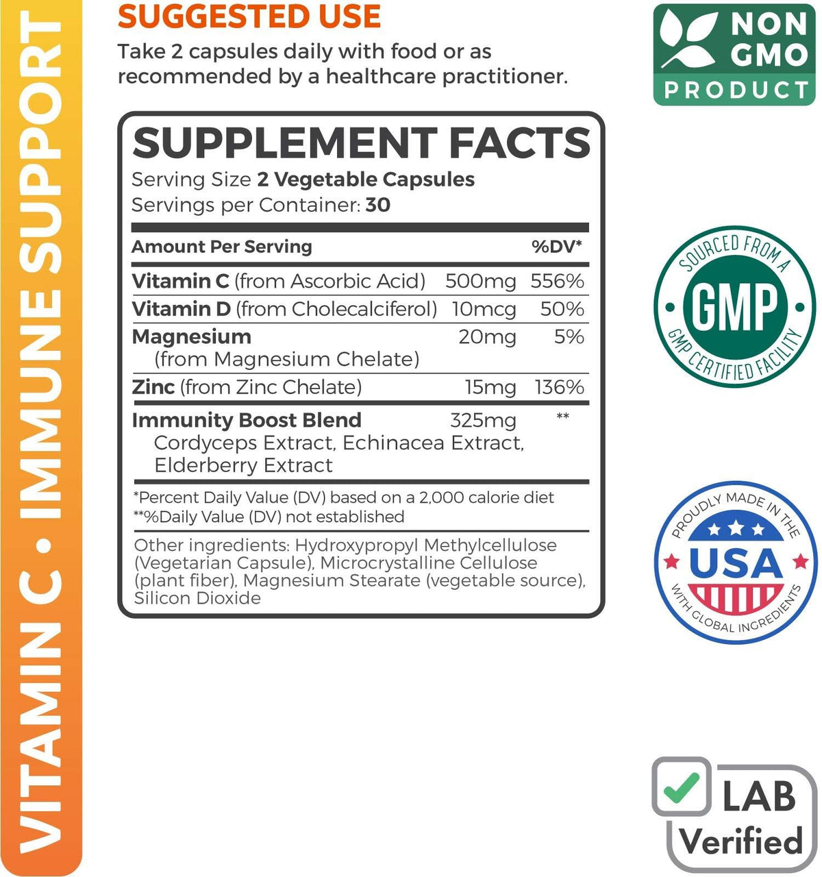 Super Greens & Vitamin C (1-Month Supply) Greens & C Synergy Bundle of Organic Super Greens Powder - Complete Superfood (60 Capsules) & & Vitamin C Immune Support (60 Vegetarian Caps)(Non-GMO) - Maple Wellness Supplements