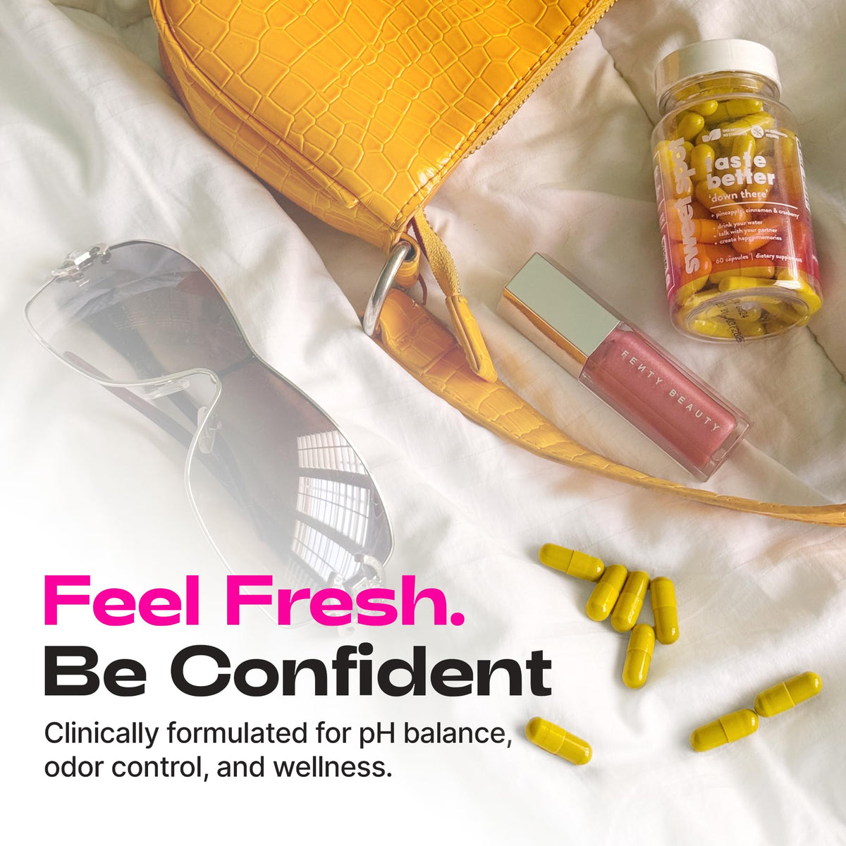 Buy ​Sweet Spot – Pineapple & Cranberry Vaginal Health Supplement, 60 Capsules – Freshens Taste, Promotes Feminine Balance - Vitaza UK Supplements UK