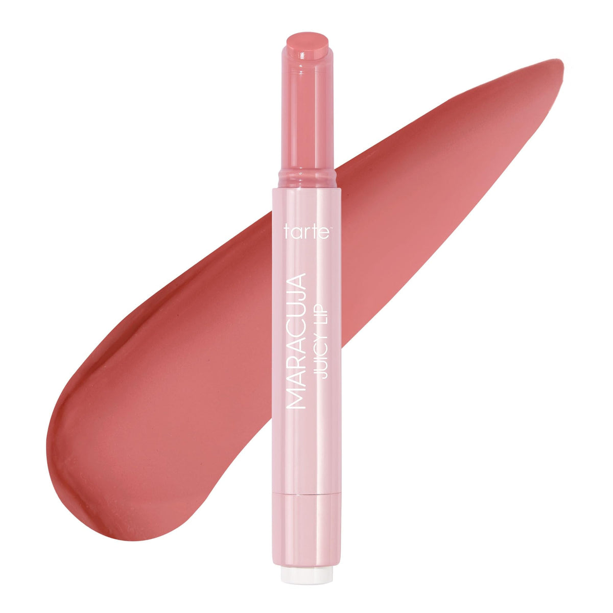 tarte maracuja juicy lip balm gloss – Viral Nourishing Lip Butter Color with High-Shine Hydration, Skincare Infused with Vitamin E, Vegan & Cruelty-Free, full size, Rose - Maple Wellness Supplements