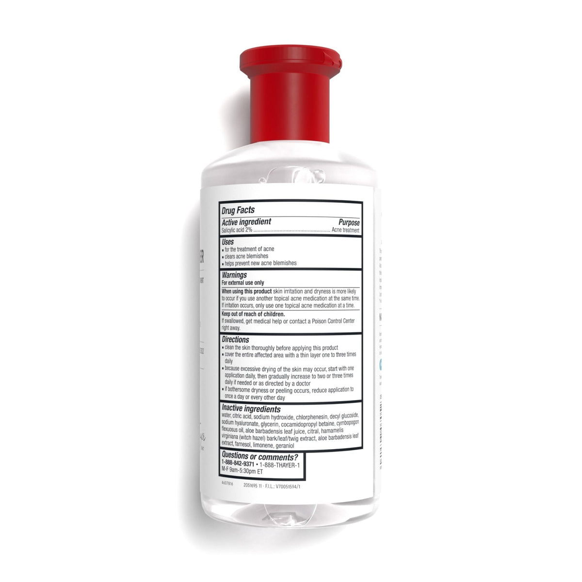 Thayers Blemish Clearing Salicylic Acid Toner, Acne Treatment Face Toner with 2% Salicylic Acid - Maple Wellness Supplements