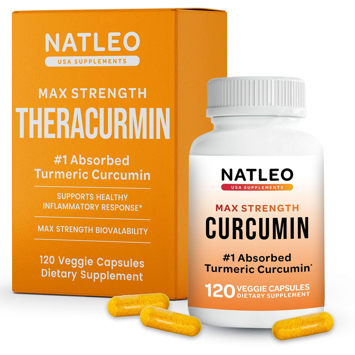 Theracurmin Turmeric Curcumin Supplement, 120 Count, High Absorption Turmeric & Curcumin - Joint Supplement for Men and Women - 42.6X More Bioavailablity - Maple Wellness Supplements