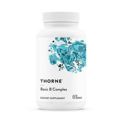 THORNE - Basic B-Complex - Tissue-Ready Vitamin B Complex Supplement with Choline - Supports Cellular Energy Production, Brain Health & Red Blood Cell Formation - Maple Wellness Supplements