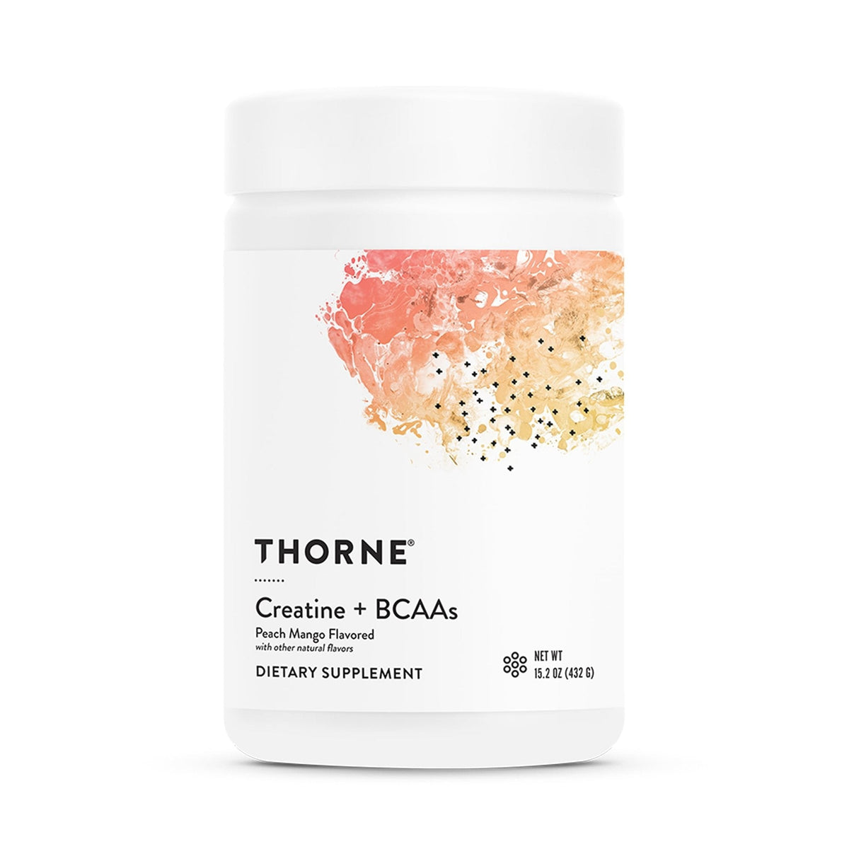 THORNE - Creatine + BCAAs - Micronized Creatine Monohydrate + BCAA Powder - Support for Muscles, Exercise Endurance & Recovery* - for Women & Men - Peach Mango - NSF Certified for Sport - 30 Servings - Maple Wellness Supplements