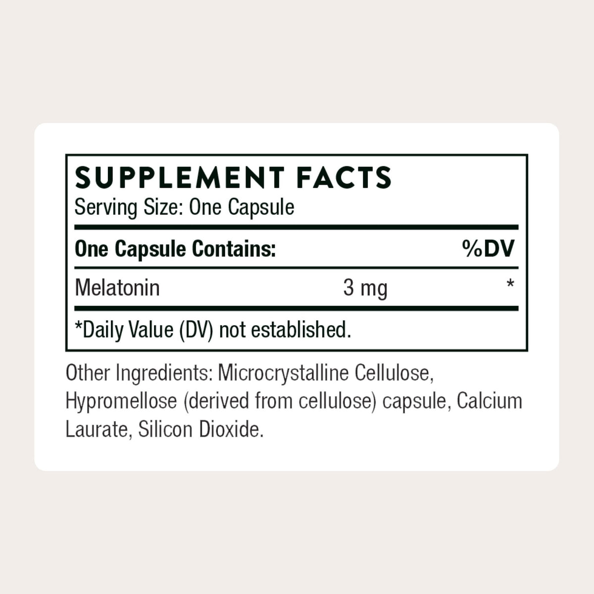 THORNE - Melaton-3-3 mg Melatonin Supplement - Supports Normal Circadian Rhythms, Restful Sleep & Relaxation* - NSF Certified for Sport - Gluten, Dairy & Soy-Free - 60 Capsules - Maple Wellness Supplements