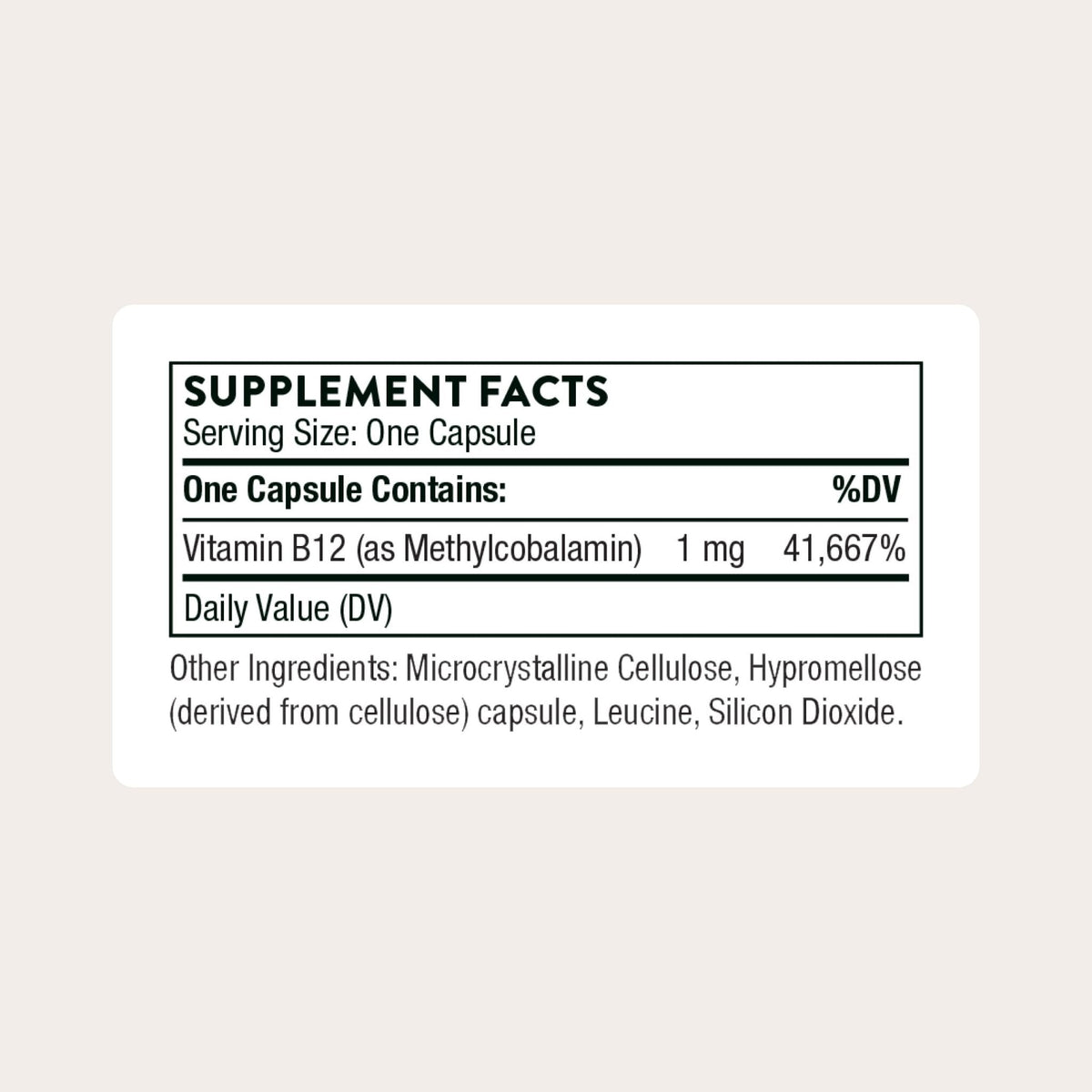 THORNE - Vitamin B12 - as Methylcobalamin - Supports Heart & Nerve Health, Blood Cell Function, Restful Sleep & Methylation* - Third-Party Certified - Maple Wellness Supplements
