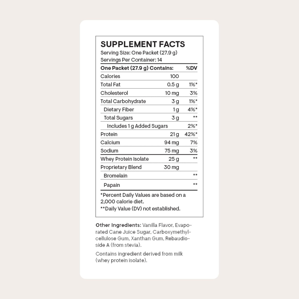 THORNE - Whey Protein Isolate - 21 Grams of Easy-to-Digest Whey Protein Powder - NSF Certified for Sport - Vanilla - 13.79 Ounces - 14 Packets - Maple Wellness Supplements