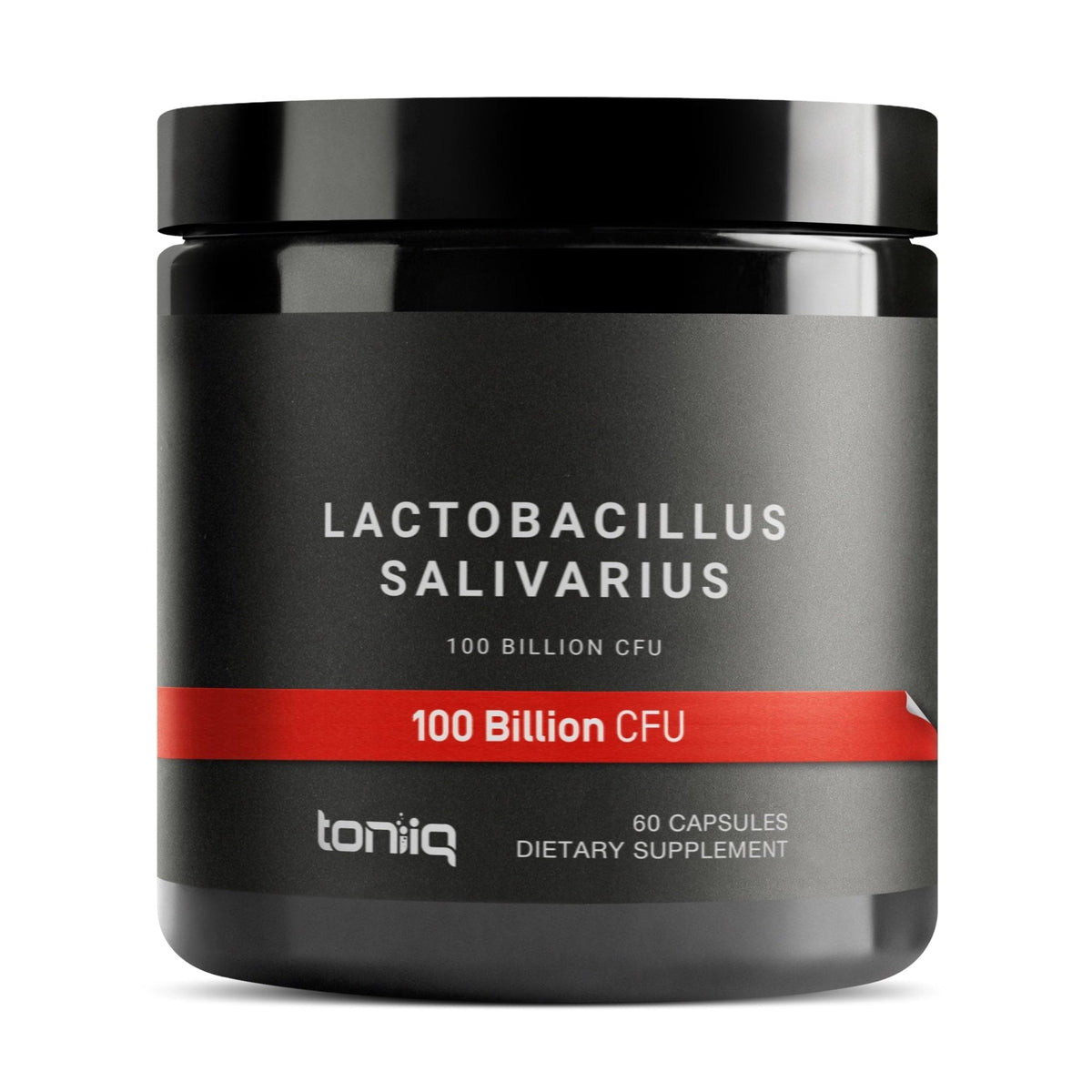 Toniiq 100 Billion CFU Lactobacillus Salivarius Probiotic - Highest Verified CFU Count - Third-Party Lab Tested for Potency - 60 Vegetarian Capsules - 30 Servings - TQ Verified - Maple Wellness Supplements