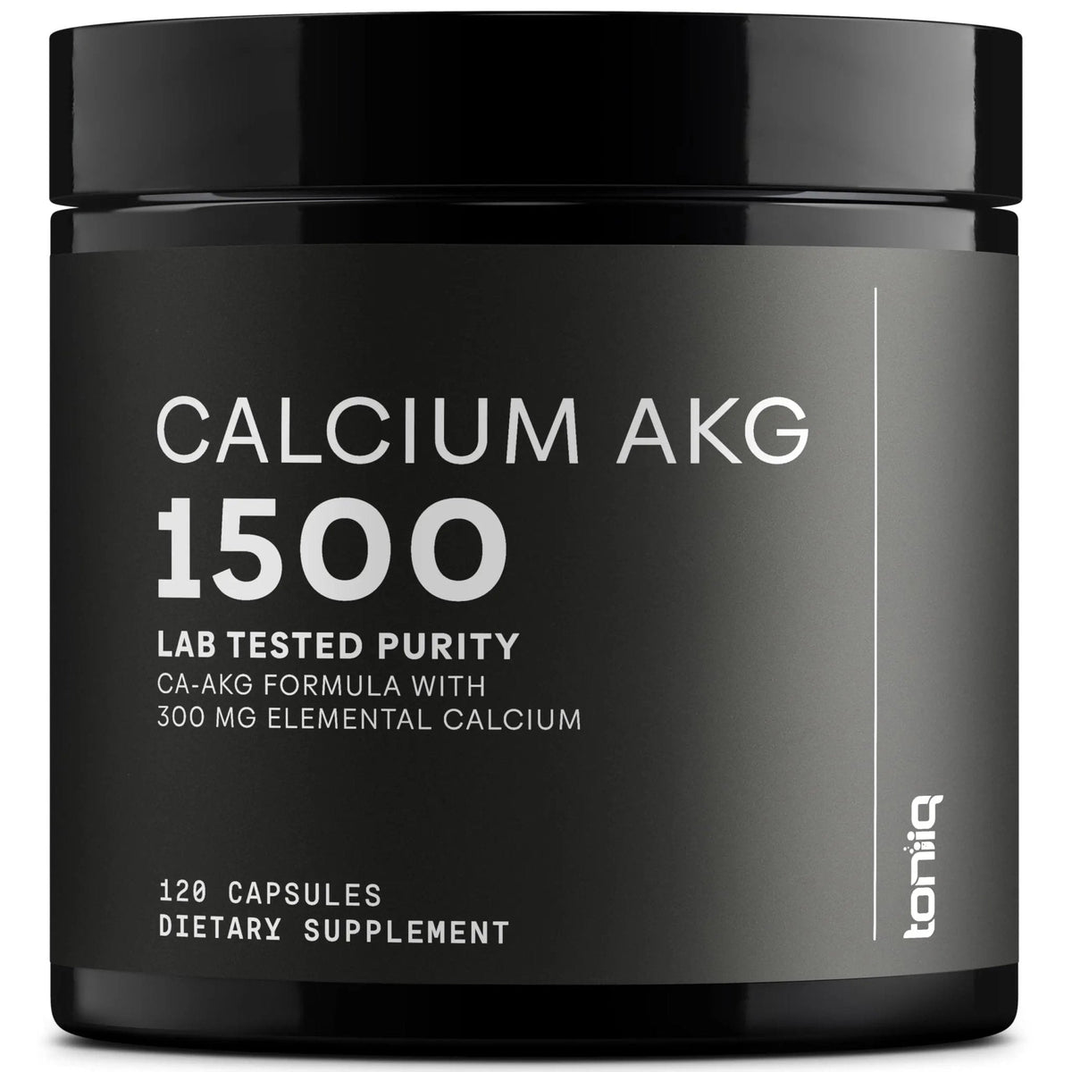 Toniiq 1500mg Ultra High Purity Ca AKG Supplement - 99%+ Highly Purified and Bioavailable Calcium Alpha-Ketoglutarate - Calcium AKG Longevity Supplement - 120 Ca-AKG Vegetarian Capsules - Maple Wellness Supplements