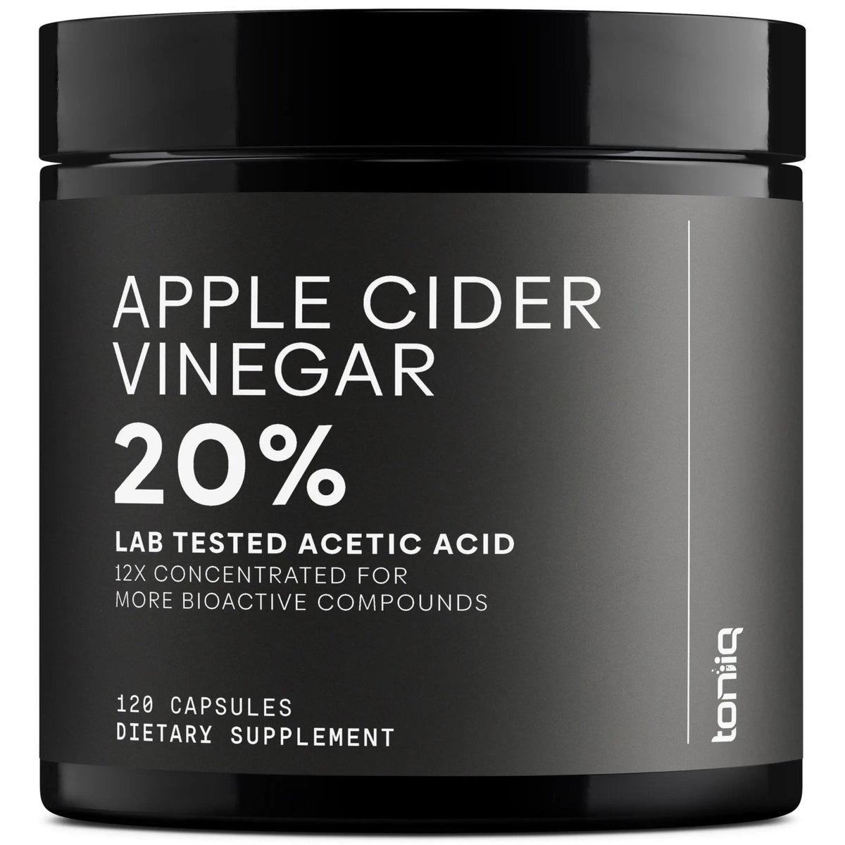 Toniiq Apple Cider Vinegar Capsules - Ultra High Potency 2,010mg Formula with 20% Acetic Acid & Cayenne Pepper - Made with The Mother - Third-Party Lab Tested - 120 Capsules - Maple Wellness Supplements