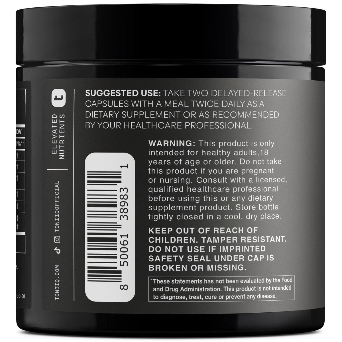 Toniiq GLP-1 Support — with Clinically Studied, Patented GlucoVantage® Dihydroberberine and Akkermansia — Appetite and Fullness Support — 120 Capsules (60-Day Supply) - Maple Wellness Supplements